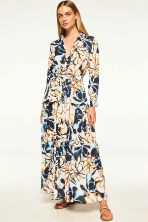 Misa Alberta Dress in Bold Blooms Crepe