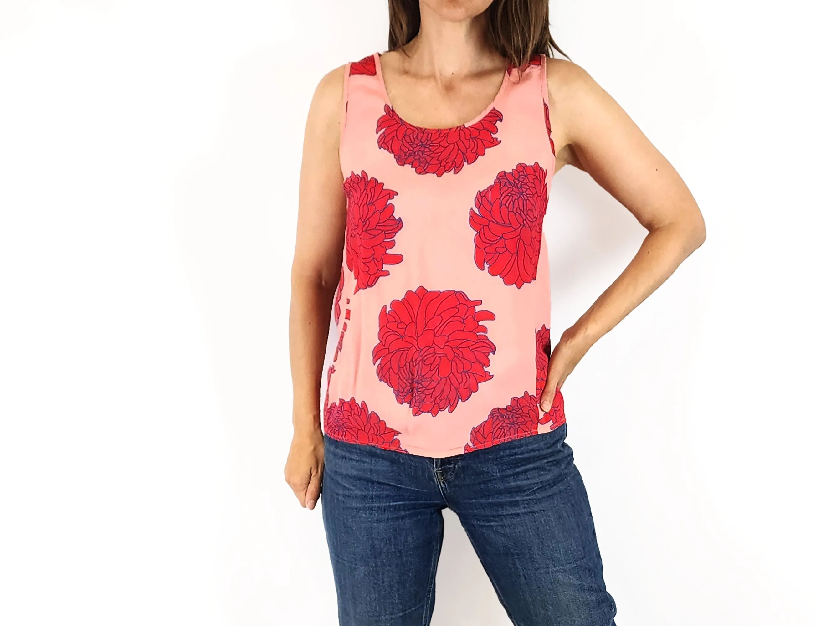 Mister Zimi pink and red top size 8