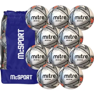 Mitre Junior Lite Match Football (290g) | 10 Pack   Bag