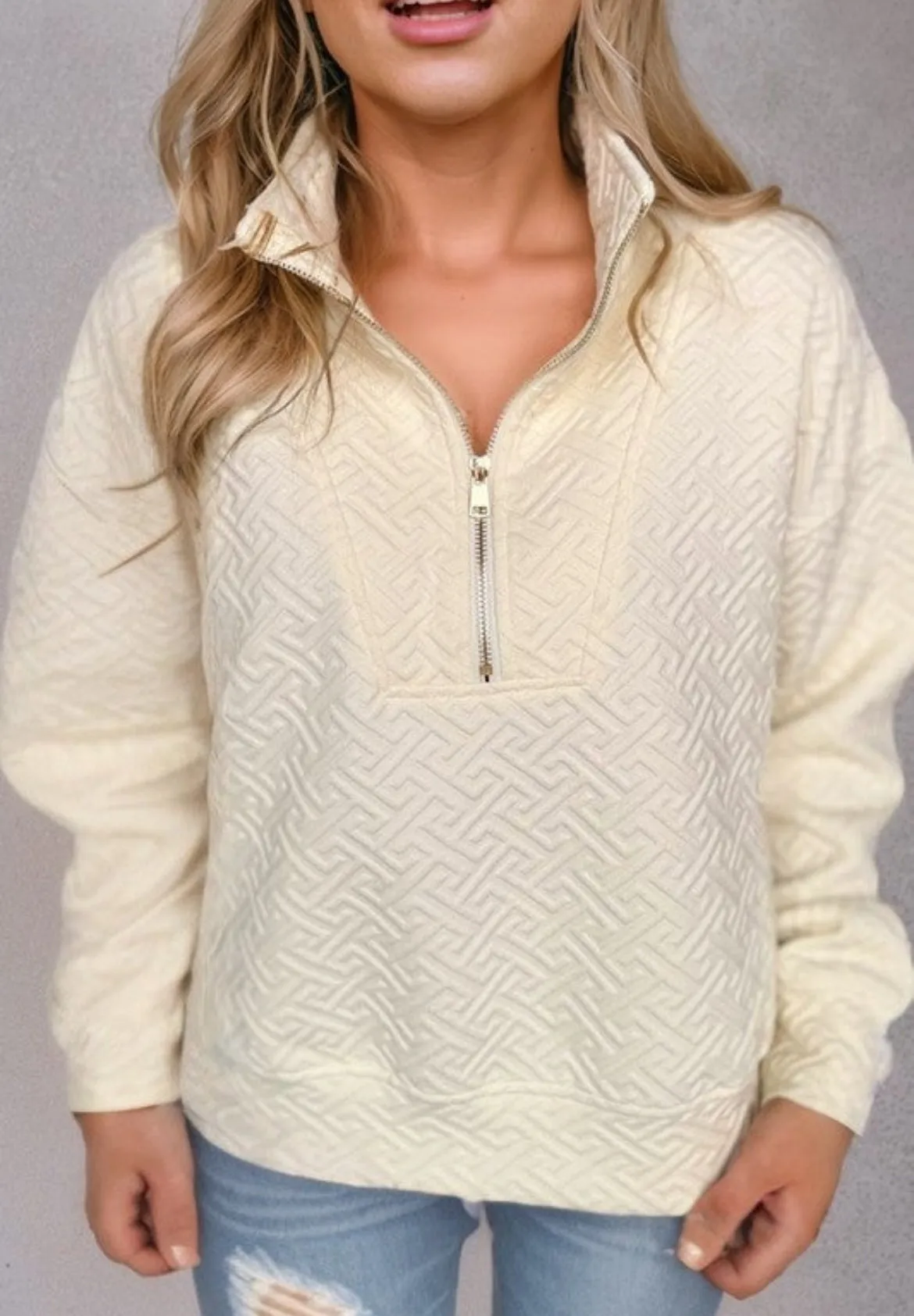 **MORE COLORS** Take A Load Off Greek Key Pullover