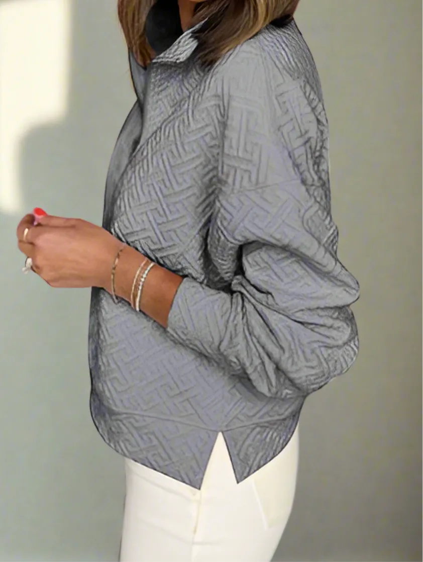 **MORE COLORS** Take A Load Off Greek Key Pullover