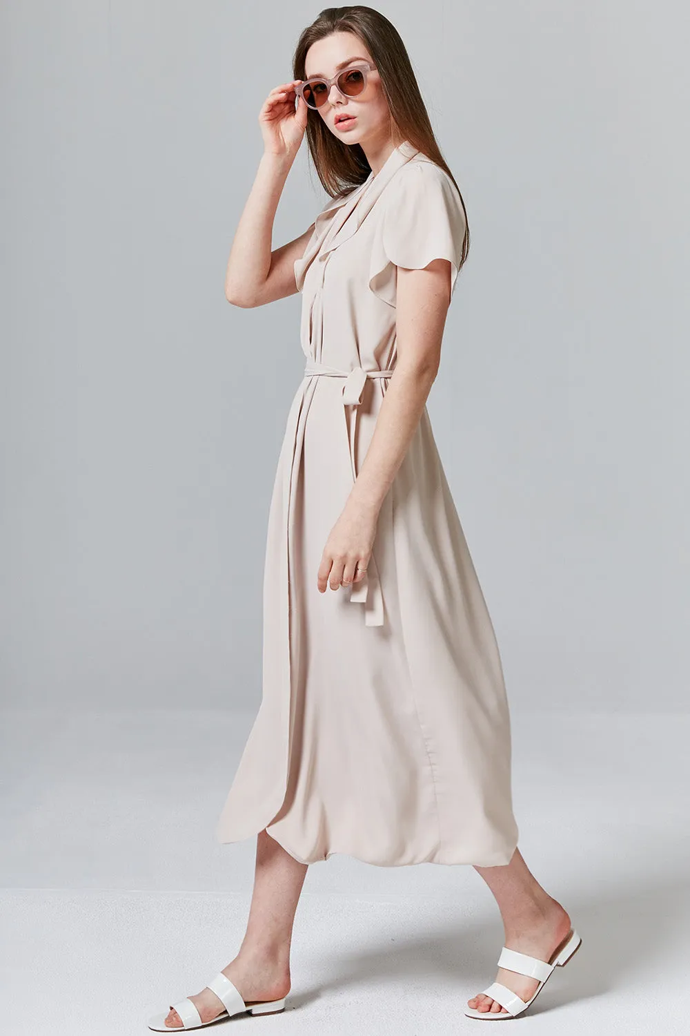 Olivia Ruffle Chiffon Maxi Dress