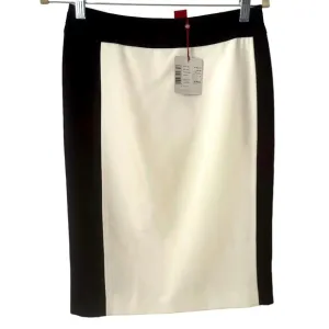 Olsen Europe Neo City Black and Cream Pencil Skirt‎ NWT