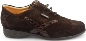 'PASTORA'' women's ergonomic wide fit (H) lace-up shoes - Brown