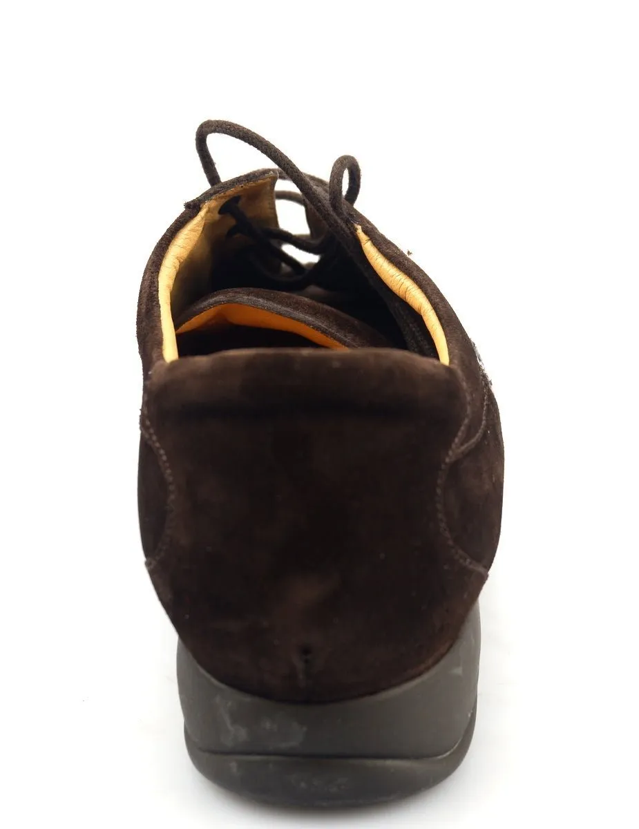 'PASTORA'' women's ergonomic wide fit (H) lace-up shoes - Brown
