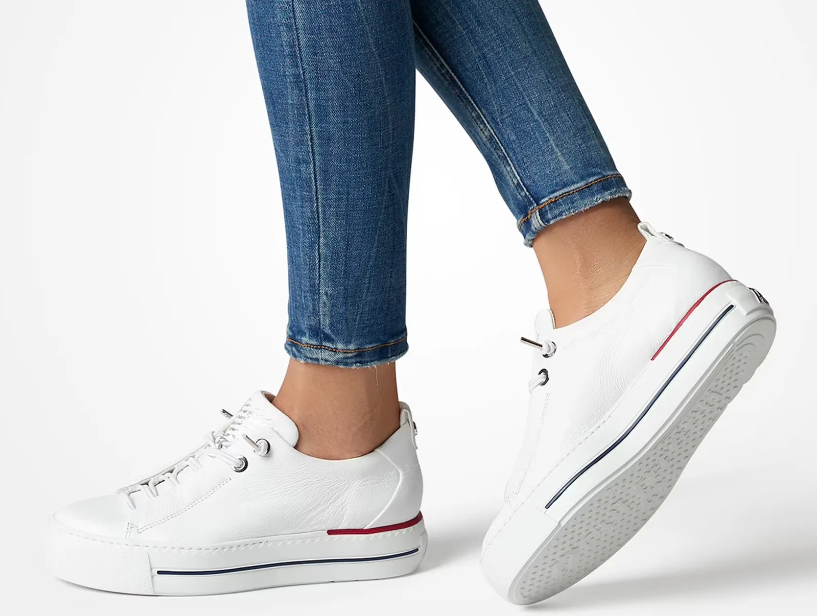 Paul Green Super Soft 5017-213 - White Red/Blue