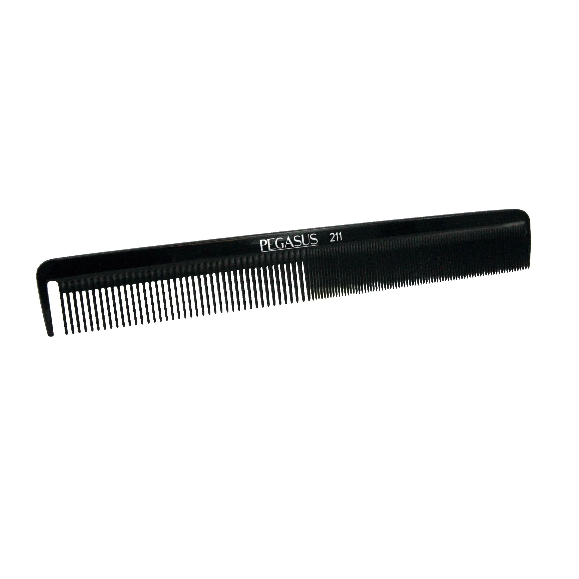 Pegasus 211, 9in Hard Rubber Cutting Comb With Sectioning Tooth and Inch Marks, Anti Static, Heat and Chemically Resistant, Wet Hair, Everyday Grooming Comb | Peines de goma dura - Black