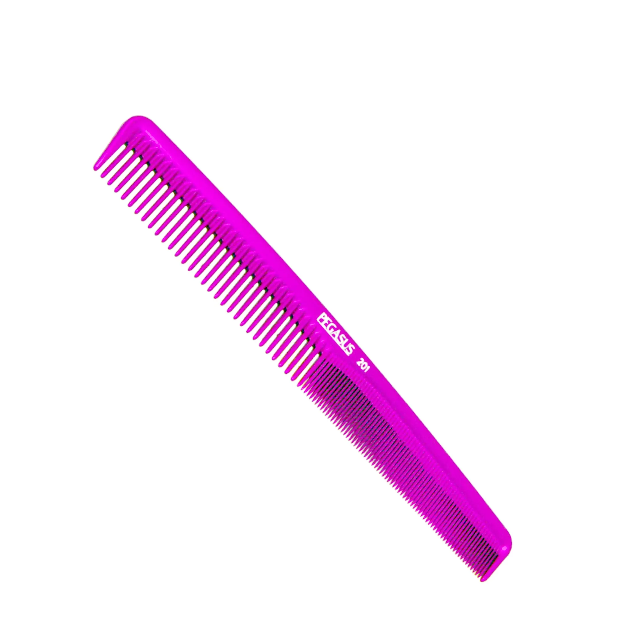 Pegasus MICOLOR 201, 7in Hard Rubber Hair Detangling/Trimmer Comb, Handmade, Seamless, Smooth Edges, Anti Static, Heat and Chemically Resistant, Wet Hair, Everyday Grooming Comb | Peines de goma dura - Pink