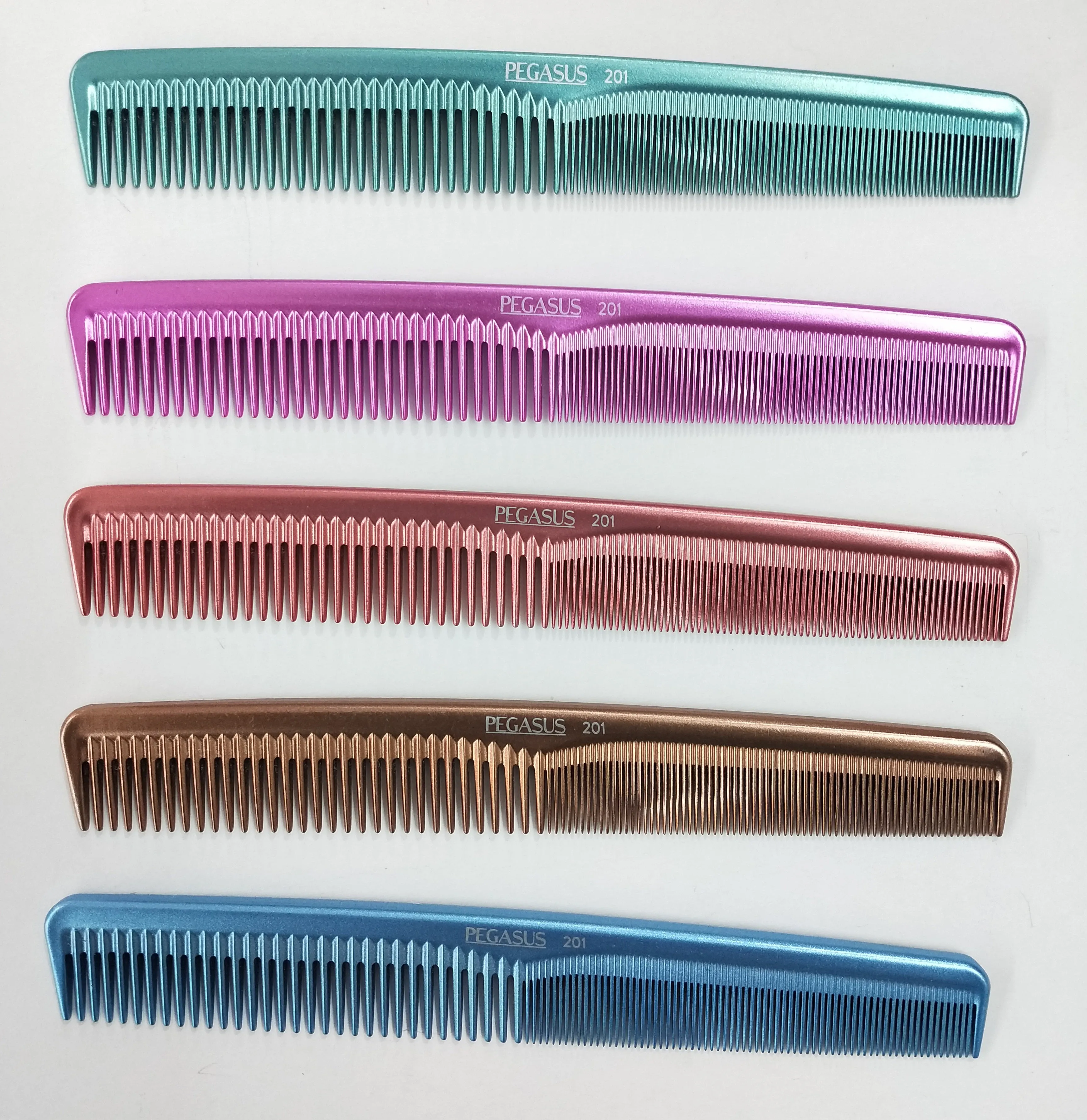 Pegasus MICOLOR 201, 7in Hard Rubber Hair Detangling/Trimmer Comb, Handmade, Seamless, Smooth Edges, Anti Static, Heat and Chemically Resistant, Wet Hair, Everyday Grooming Comb | Peines de goma dura - Pink