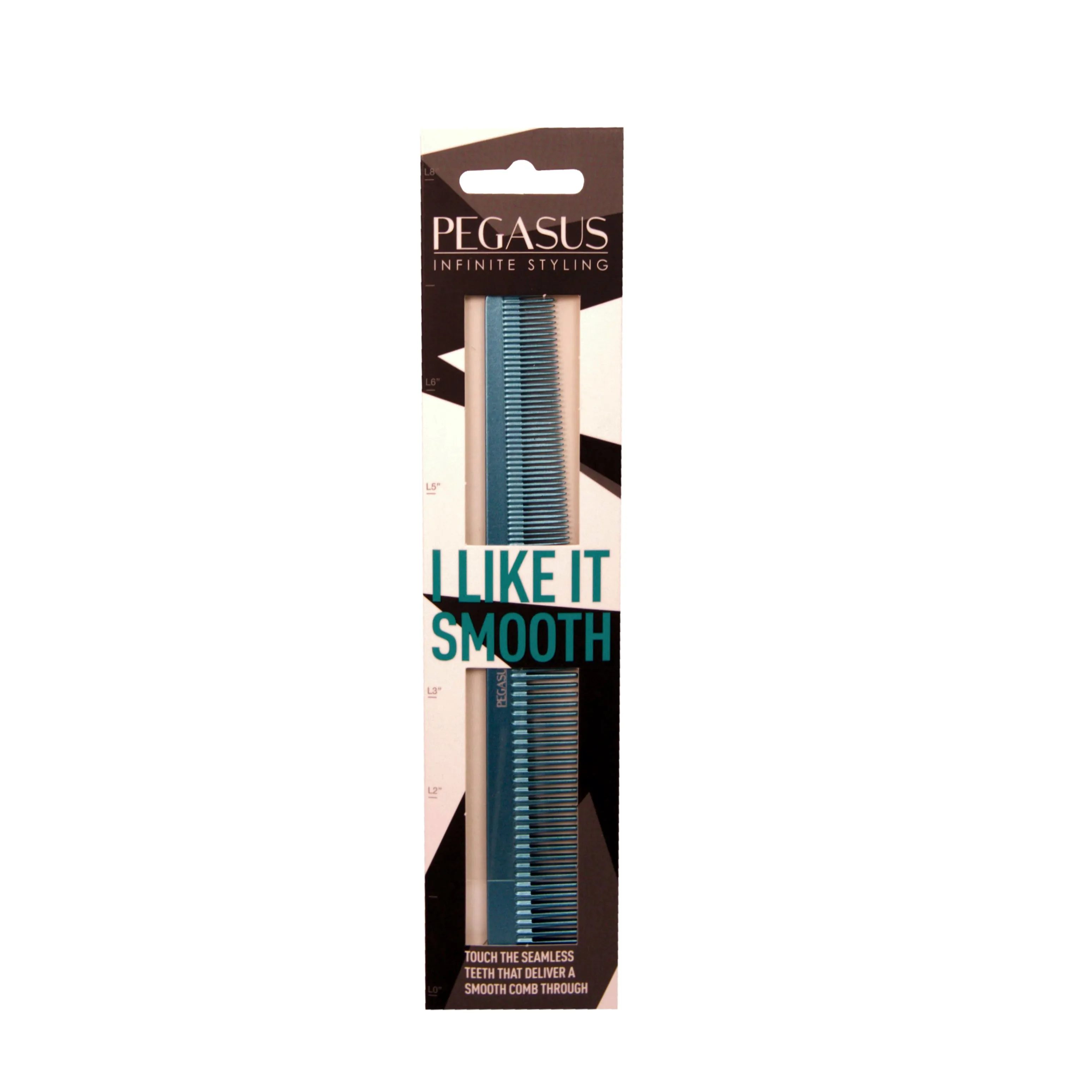 Pegasus MICOLOR 303, 6.5in Hard Rubber Heavy Barber Comb, Handmade, Seamless, Smooth Edges, Anti Static, Heat and Chemically Resistant, Wet Hair, Everyday Grooming Comb | Peines de goma dura - Green