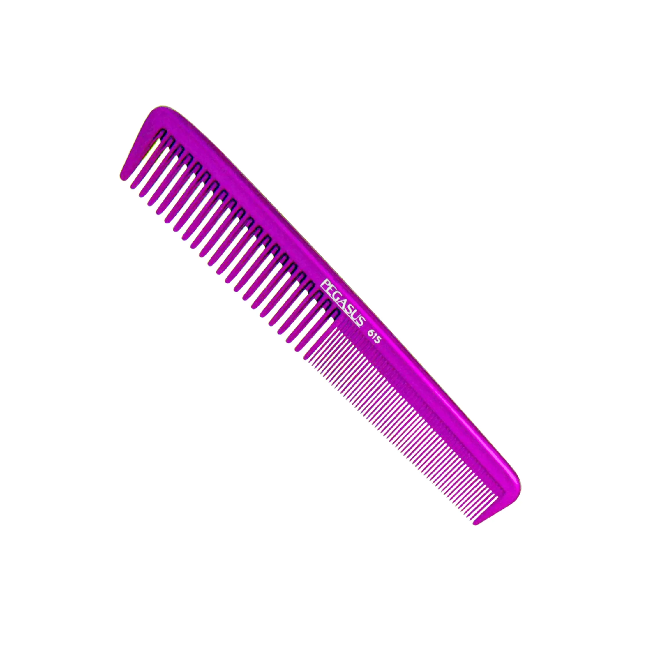 Pegasus MICOLOR 615, 7in Hard Rubber Clipper Comb, Handmade, Seamless, Smooth Edges, Anti Static, Heat and Chemically Resistant, Portable Pocket Purse Dresser Comb | Peines de goma dura - Pink