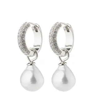 Pilgrim Edelle Pearl Silver Drop Earrings