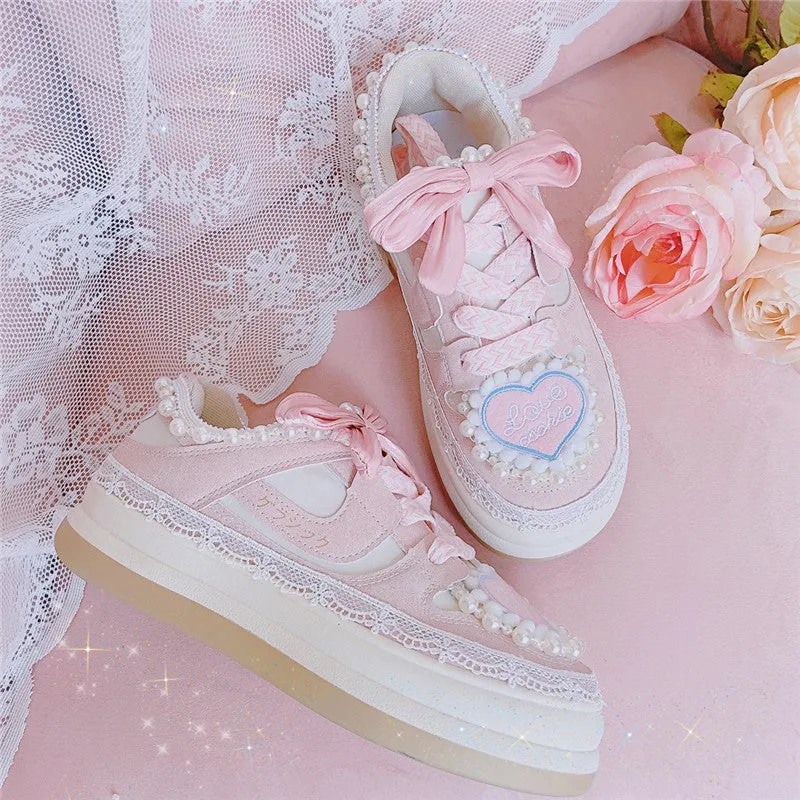 Pink Love Cookie Sneakers