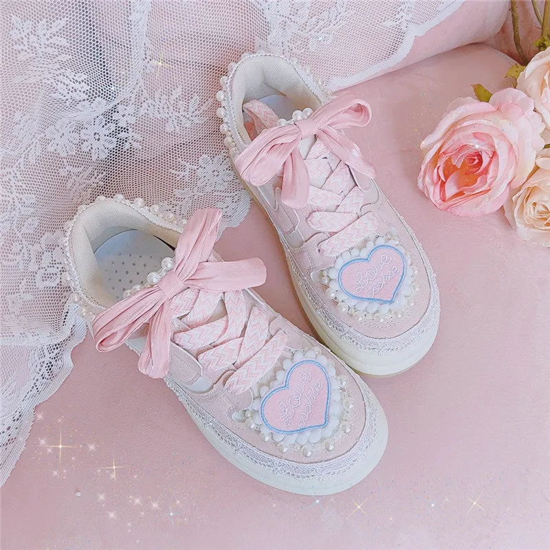 Pink Love Cookie Sneakers