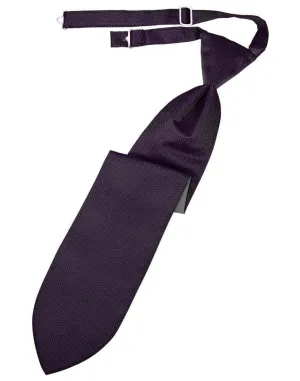 Plum Herringbone Kids Necktie