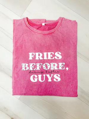 PRE-ORDER “Fries Before, During, & After Guys” Graphic & Studded Washed Tee