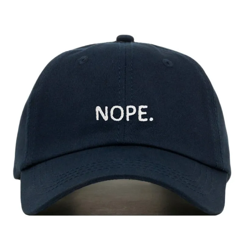 "NOPE" Casquette Baseball Snapback Brodée Rose - URB1™