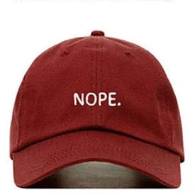 "NOPE" Casquette Baseball Snapback Brodée Rose - URB1™