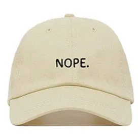 "NOPE" Casquette Baseball Snapback Brodée Rose - URB1™
