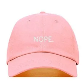 "NOPE" Casquette Baseball Snapback Brodée Rose - URB1™