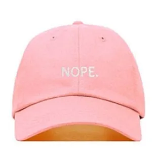 "NOPE" Casquette Baseball Snapback Brodée Rose - URB1™