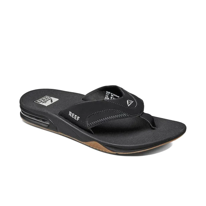 REEF Fanning sandals - Mens - Black/Silver (BLS)