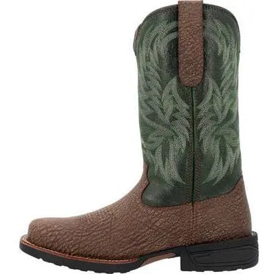 Rocky Men's Bronco 12" Comp Toe WP Western Classic Boot- Brown- RKW0454