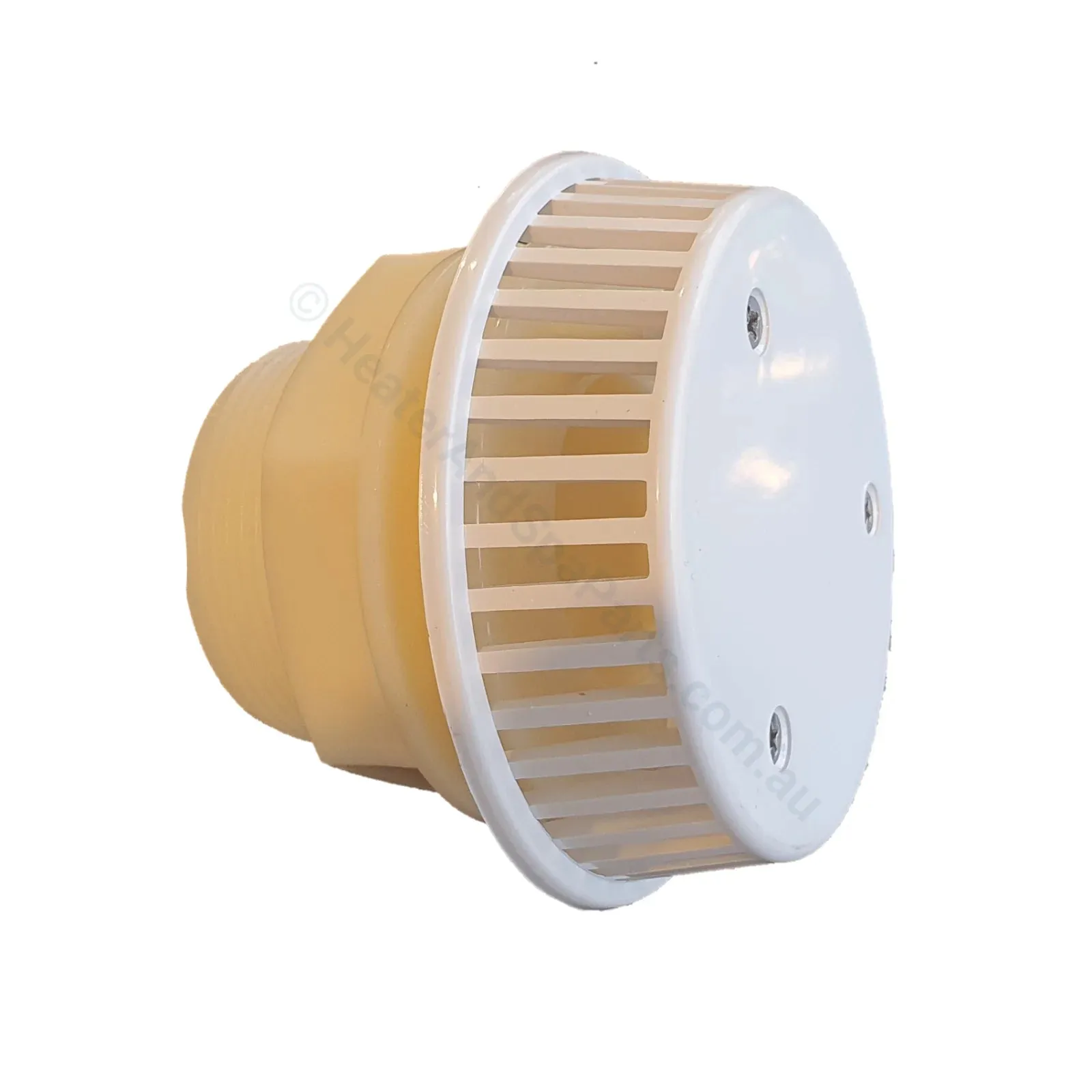 S&P Spa Bath Suction w/ male thread - 3 Screws - 40mm Glue in w/ Nut