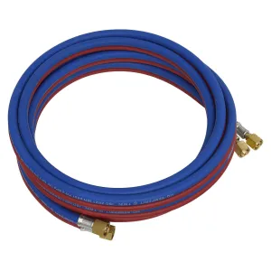 Sealey Twin Rubber Hose Set Oxy Acetylene 5m