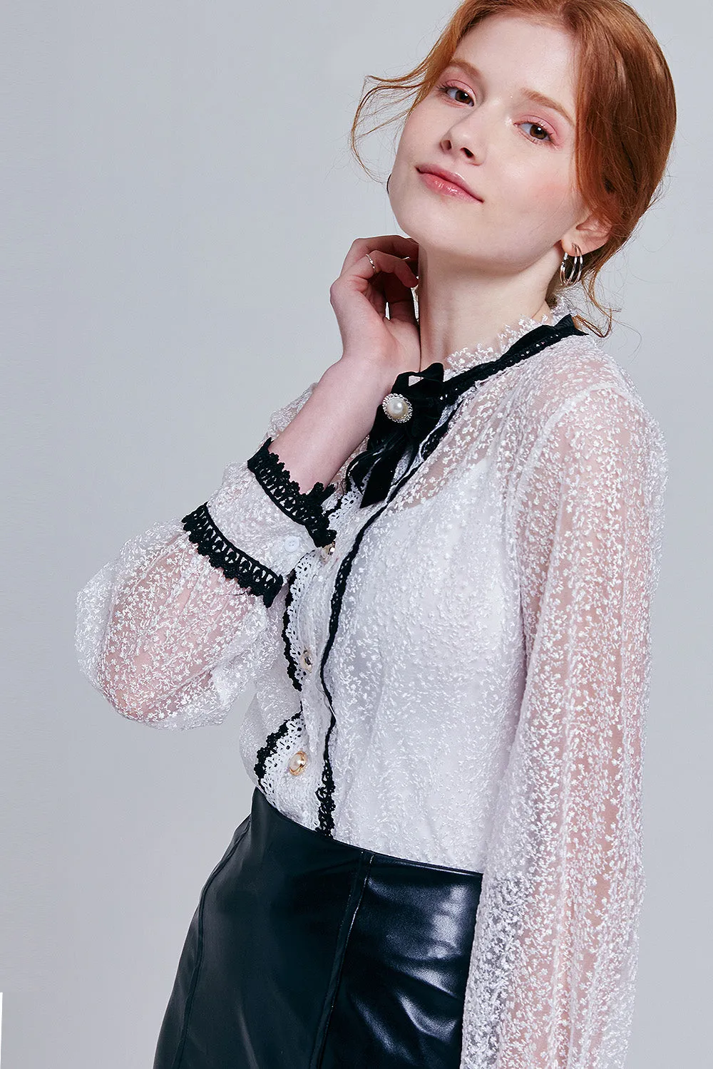 Sloane Sheer Lace Blouse