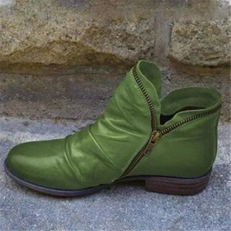 SmithShoes - Leather boots with zipper
