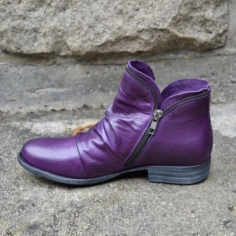 SmithShoes - Leather boots with zipper