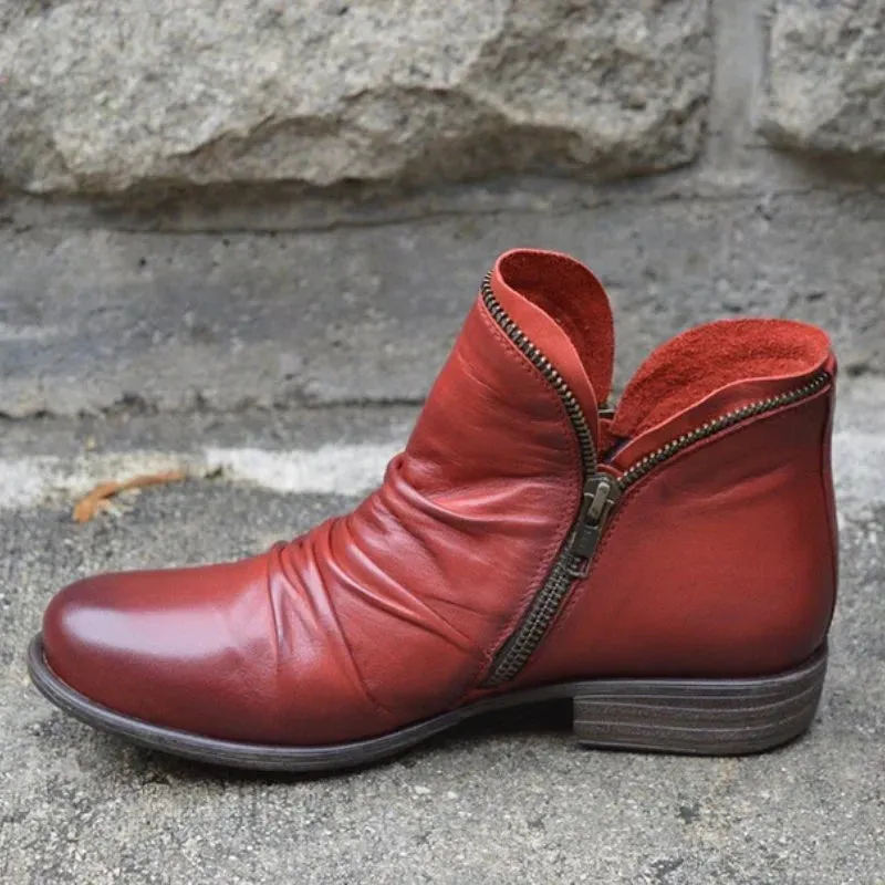 SmithShoes - Leather boots with zipper