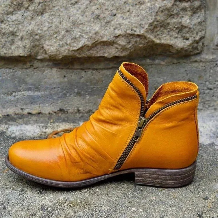 SmithShoes - Leather boots with zipper