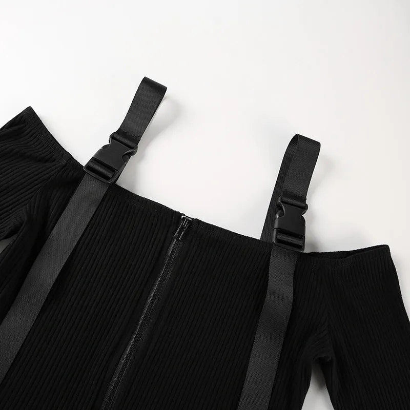 [@sonya_rudskaya] "CHIC BAG BUCKLE SUSPENDERS" CROP TOP W010104REVIEW