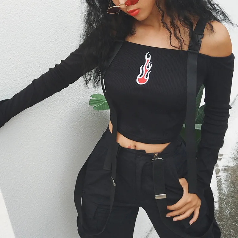 [@sonya_rudskaya] "CHIC BAG BUCKLE SUSPENDERS" CROP TOP W010104REVIEW