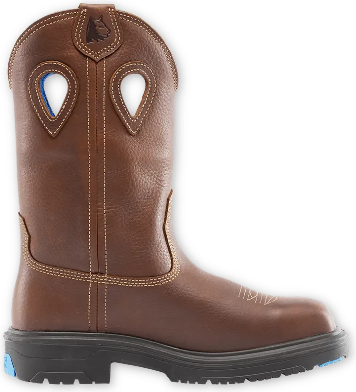 Steel Blue BLUE HEELER, 10" Wellington Full Grain Leather Work Boot with Steel Toe and Non-Metalic Shank (813945)