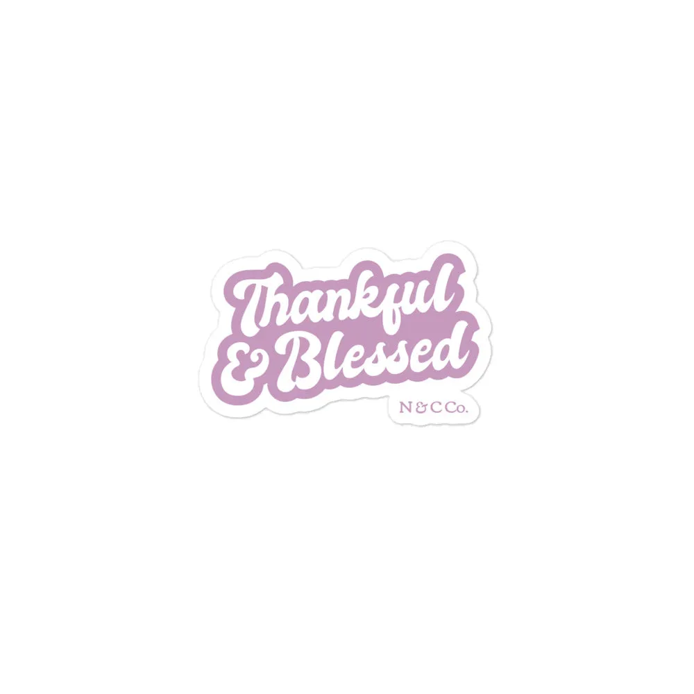 Thankful & BLessed Bubble-free stickers