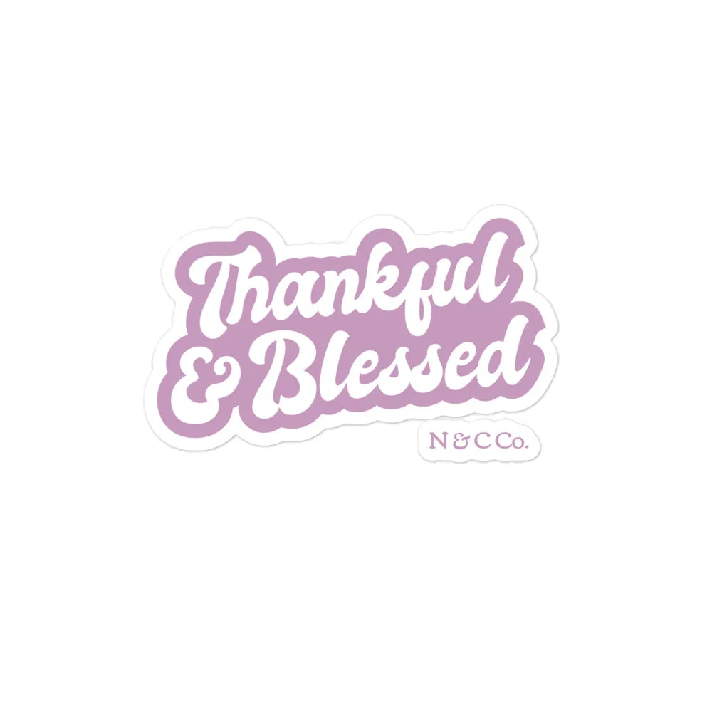 Thankful & BLessed Bubble-free stickers