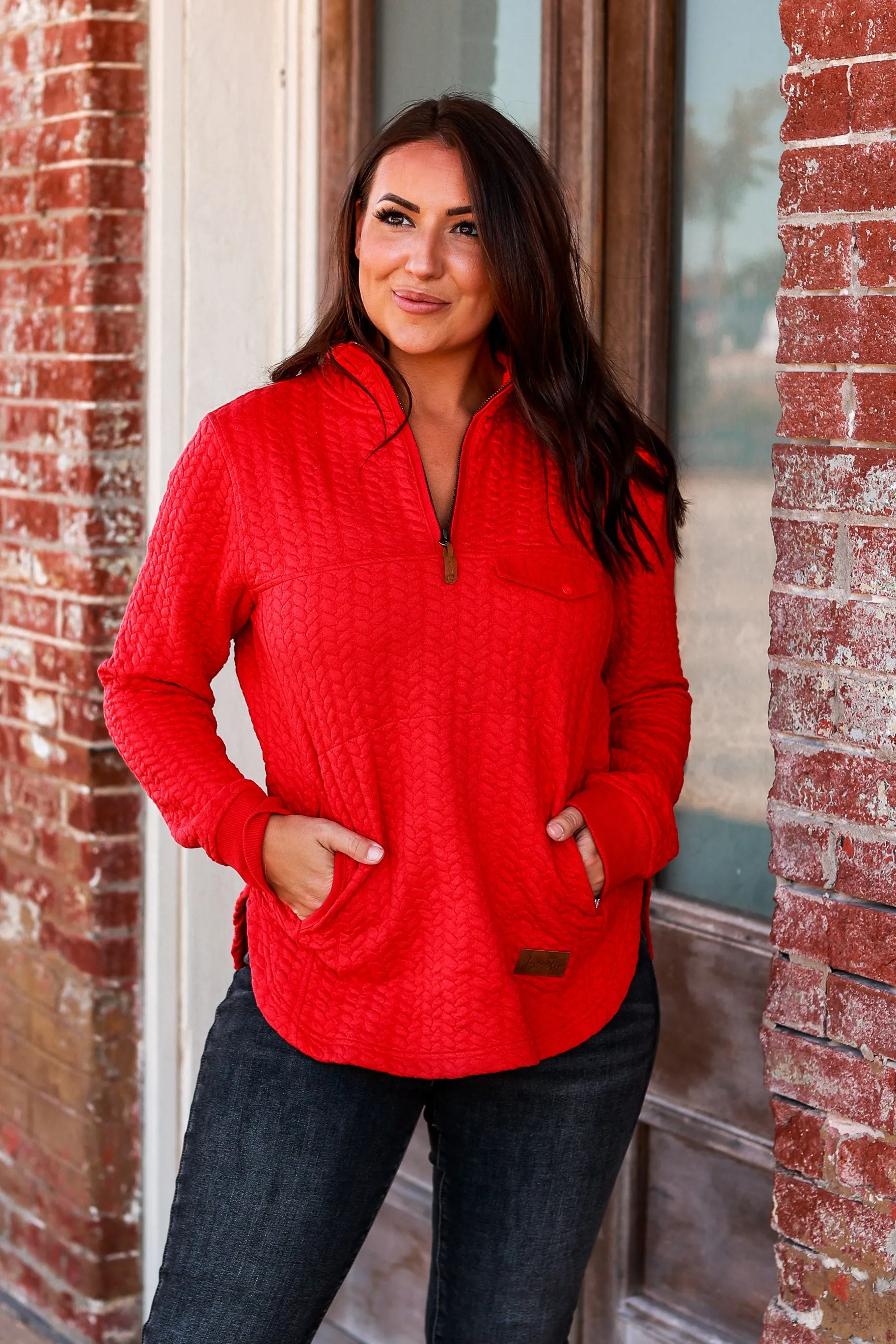 The Minley Knit Pullover || Red