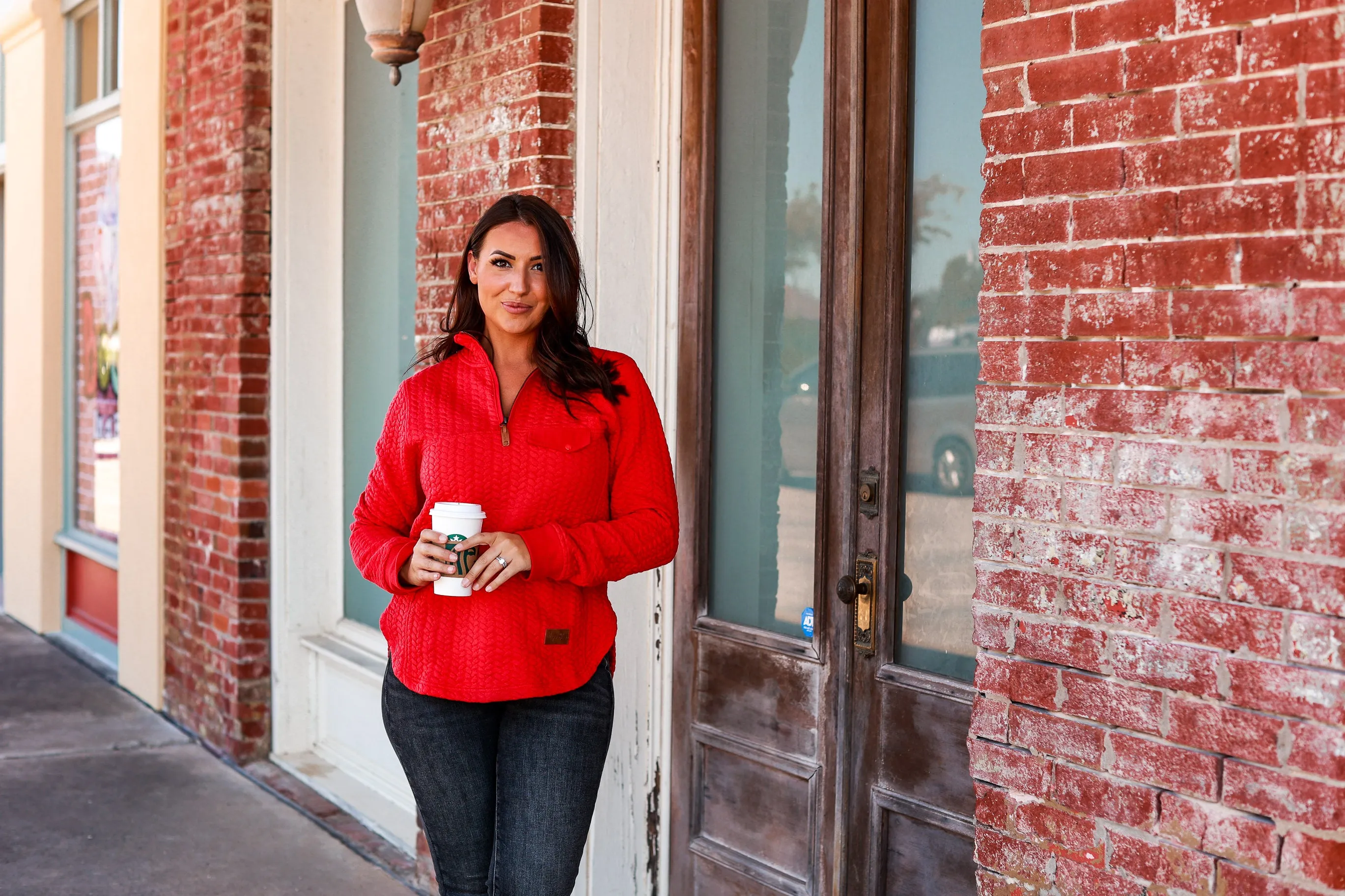 The Minley Knit Pullover || Red