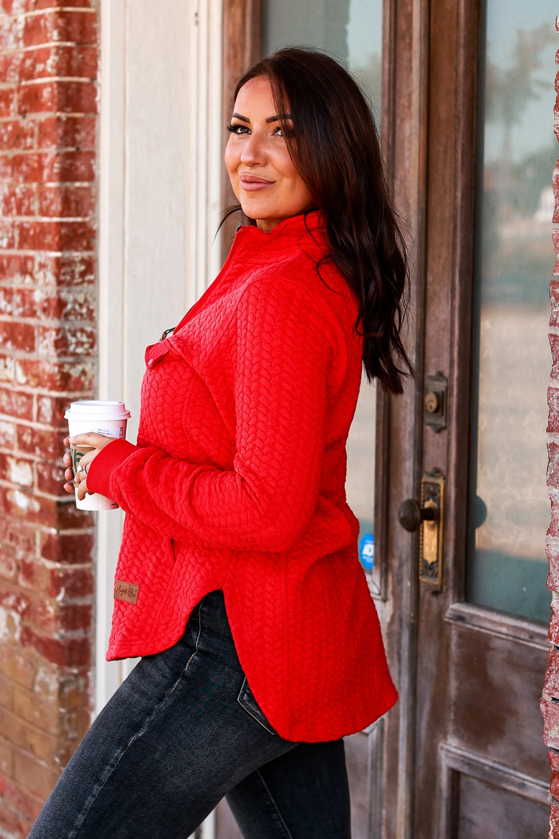 The Minley Knit Pullover || Red