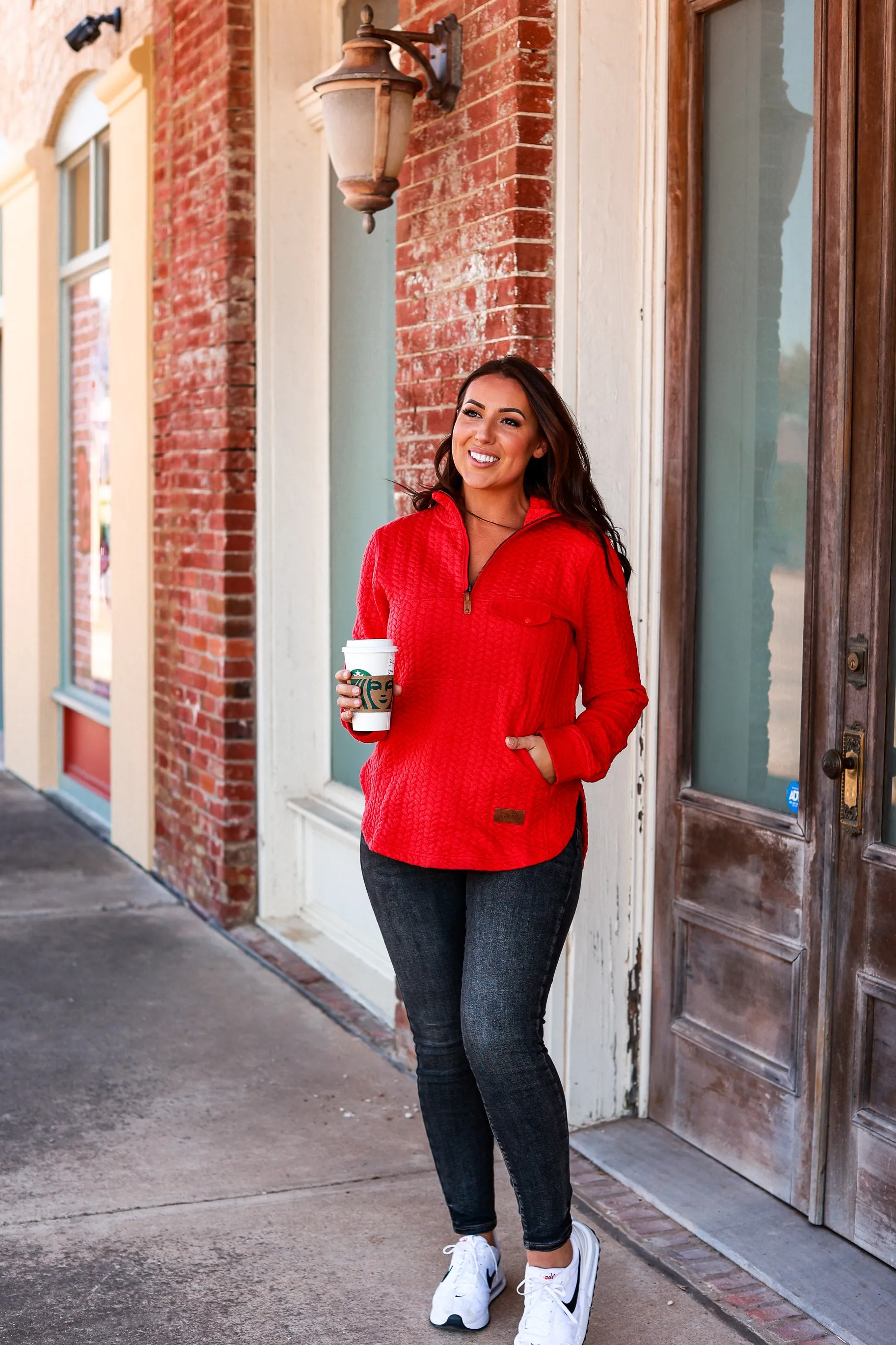 The Minley Knit Pullover || Red