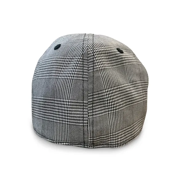The Plaid Trainer Boston Scally Cap - Light Grey & Black