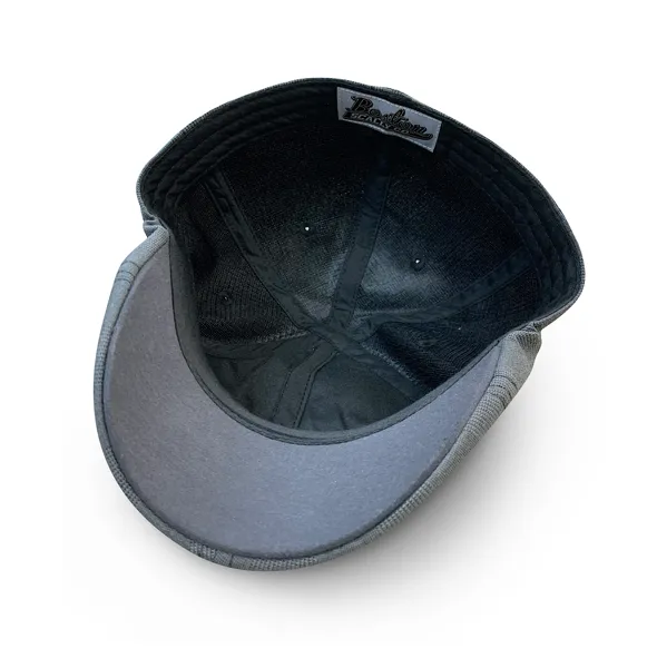 The Plaid Trainer Boston Scally Cap - Light Grey & Black