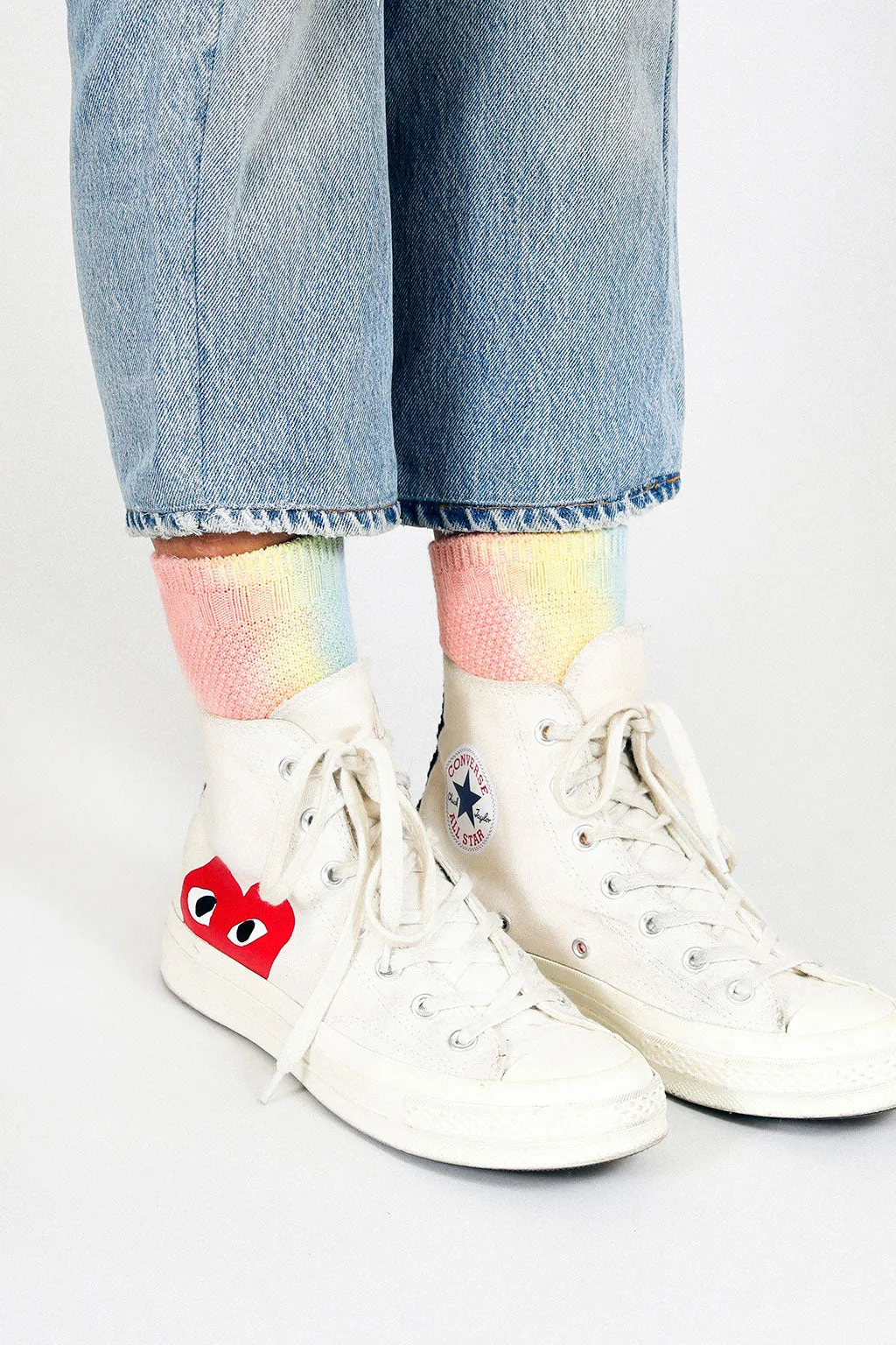 Thermal Tie Dye Knit Ankle Sock
