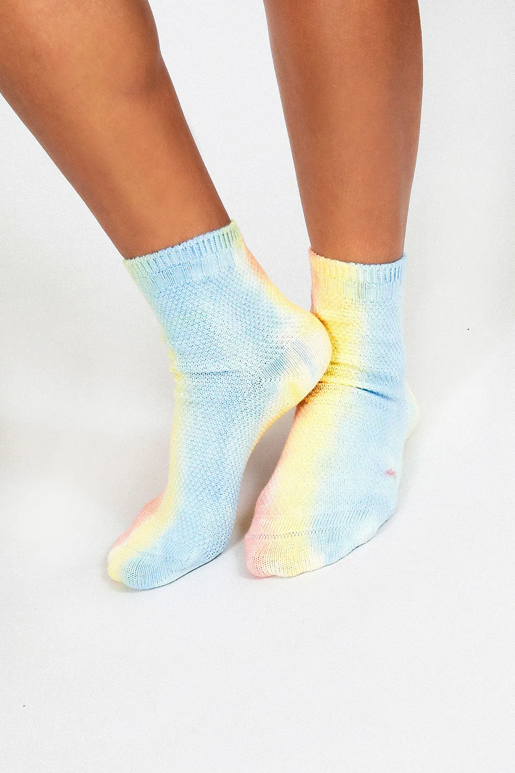 Thermal Tie Dye Knit Ankle Sock