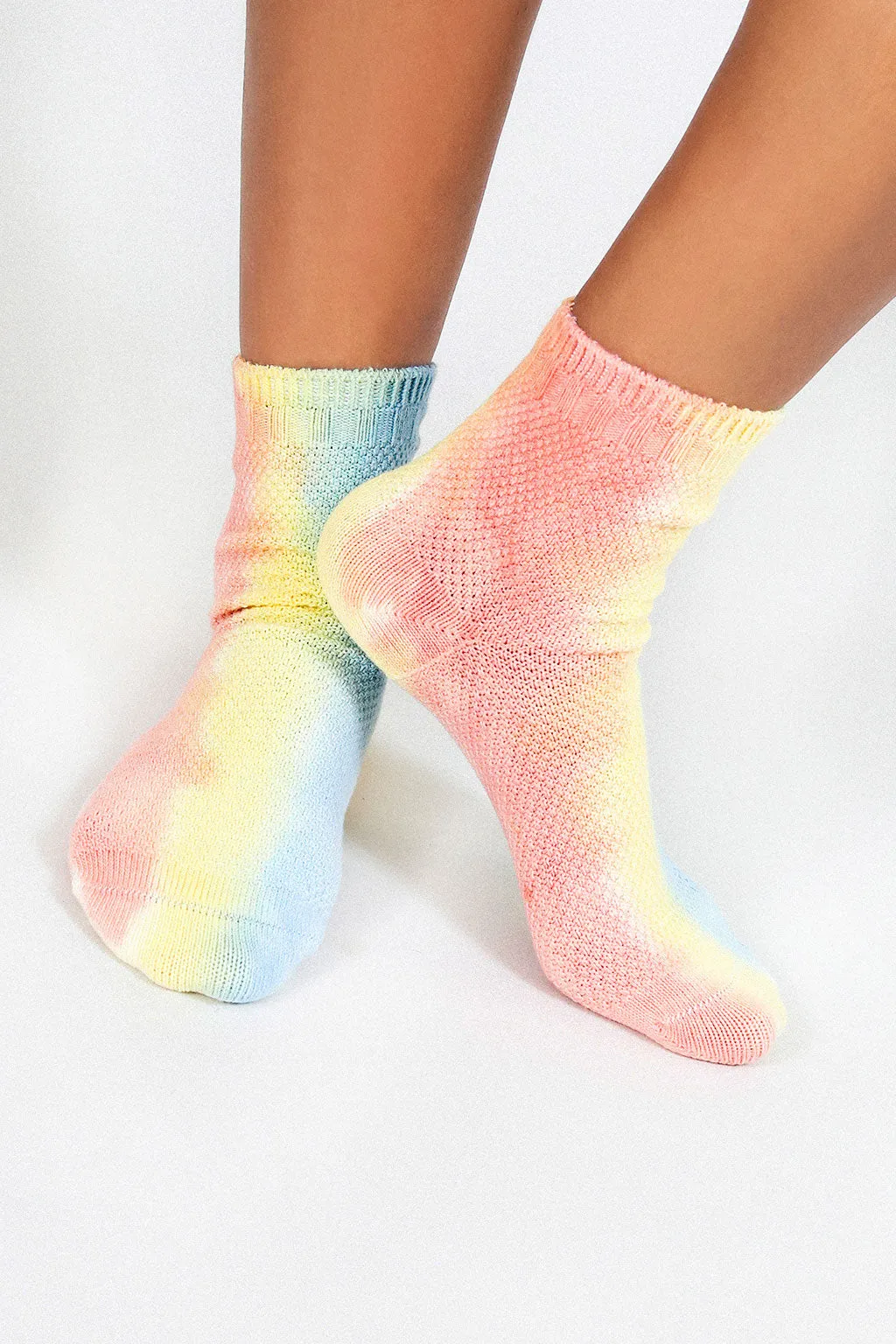 Thermal Tie Dye Knit Ankle Sock