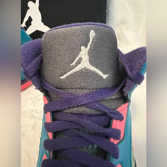 Vintage Kids Nike™ Air Jordan 5 V Retro (TD) Tropical Teal White Digital Pink