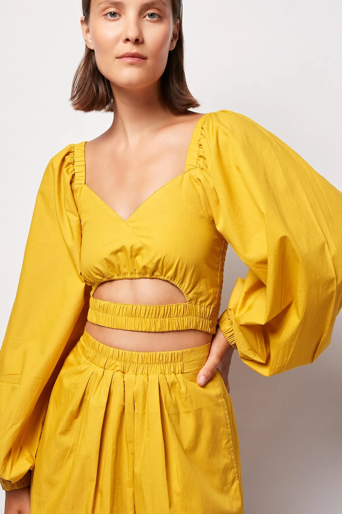 Waist Band Crop | Elasticised Mini Skirt